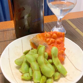 日本酒だおビアだ！ホヤと枝豆の酒蒸し